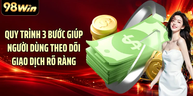 Quy trình 3 bước giúp người dùng theo dõi giao dịch rõ ràng